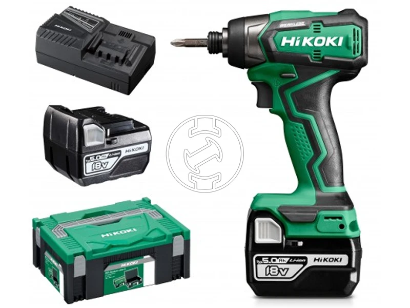 HiKOKI WH18DDWPZ akkus ütvecsavarozó 2 x 5.0 Ah + töltő, szénkefementes, HSC kofferben