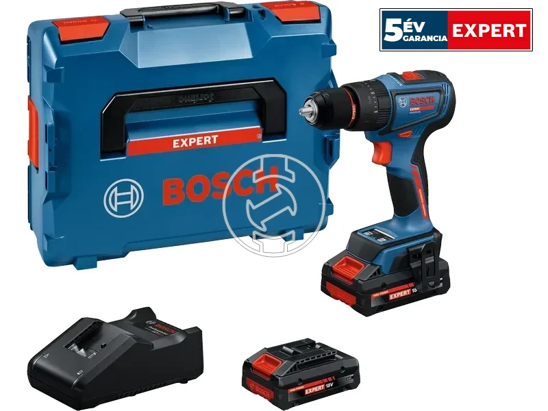 Bosch EXSB18V-90 akkus ütvefúró-csavarozó 18 V | 36 Nm/65 Nm | 1,5 - 13 mm | Szénkefementes | 2 x 4 Ah akku + töltő | L-Boxx-ban