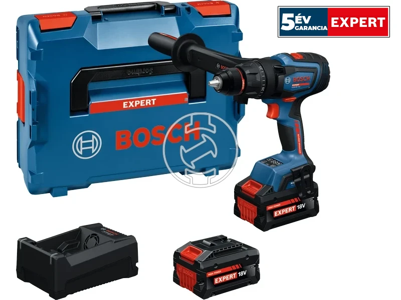 Bosch EXSB18V-150 akkus ütvefúró-csavarozó 18 V | 84 Nm/100 Nm/150 Nm | 1,5 - 13 mm | Szénkefementes | 2 x 8 Ah akku + töltő | L-Boxx-ban