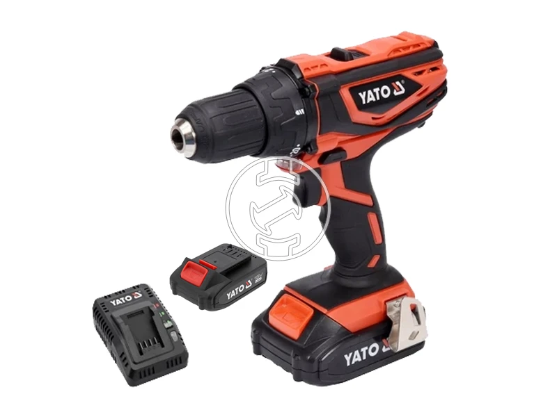 Yato YT-82780 akkus fúrócsavarozó tokmányos 18 V | 40 Nm | Szénkefés | 1 x 2 Ah akku + töltő | Kartondobozban