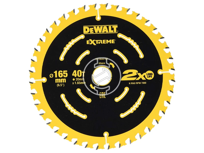 DeWalt EXTREME 165 x 20mm 40T körfűrészlap