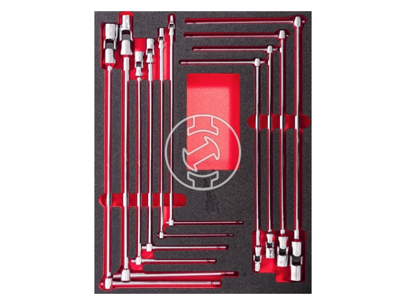 Milwaukee 10 részes t-kulcs készlet habbetétben