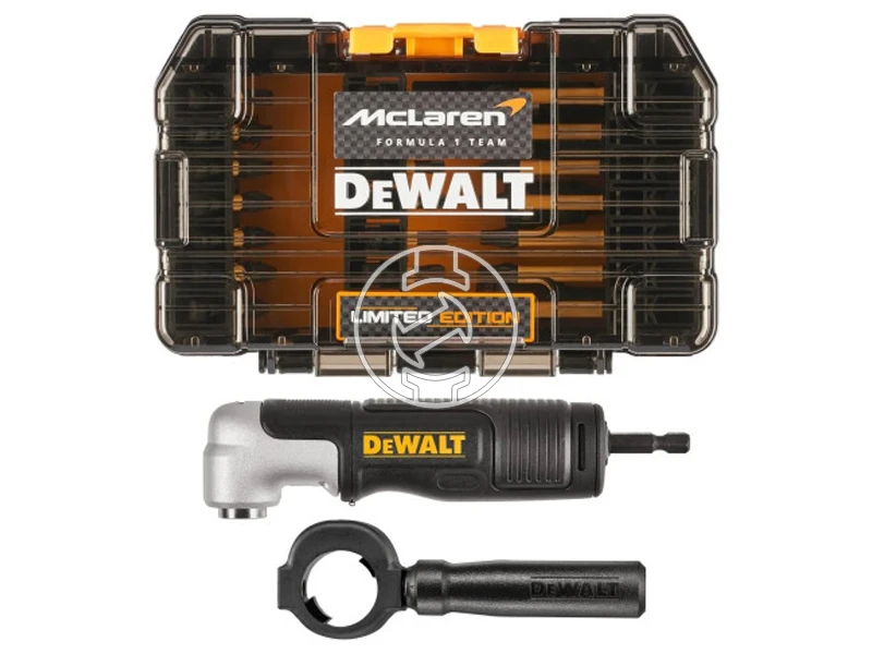 DeWalt McLaren szerszám készlet sarokfúró adapterrel