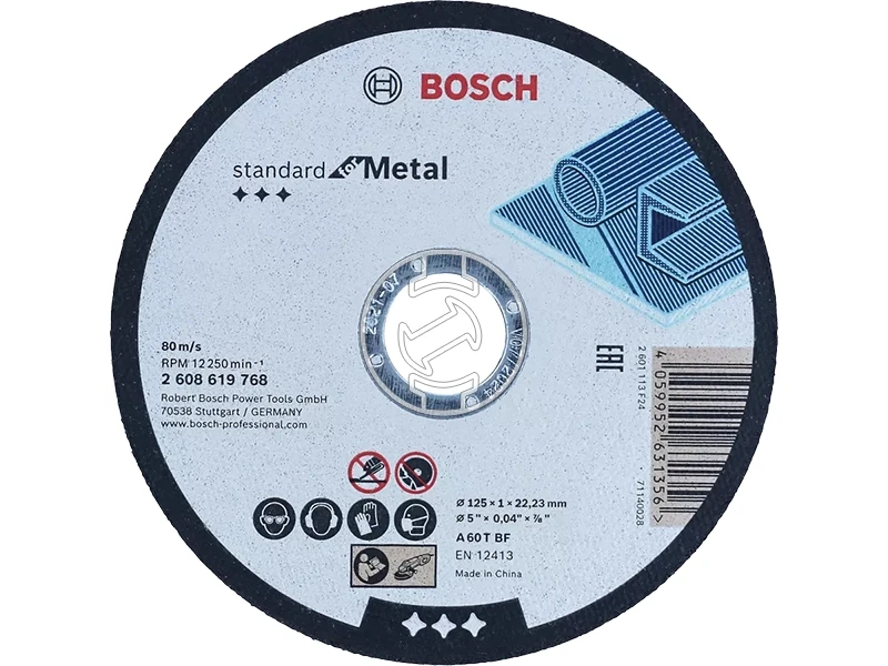 Bosch Standard for Metal A 60 T BF | 125 x 22,23 x 1 mm | vágókorong