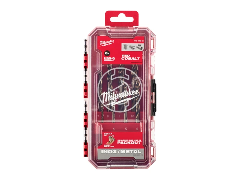 Milwaukee Red Cobalt 8 részes hSS-G fémfúró készlet