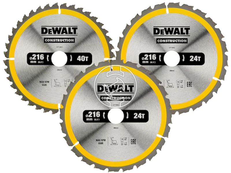 DeWalt DT1962 körfűrészlap készlet 216mm