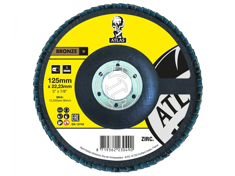 Atlas KX663 lamellás csiszolótárcsa 125x22mm P120