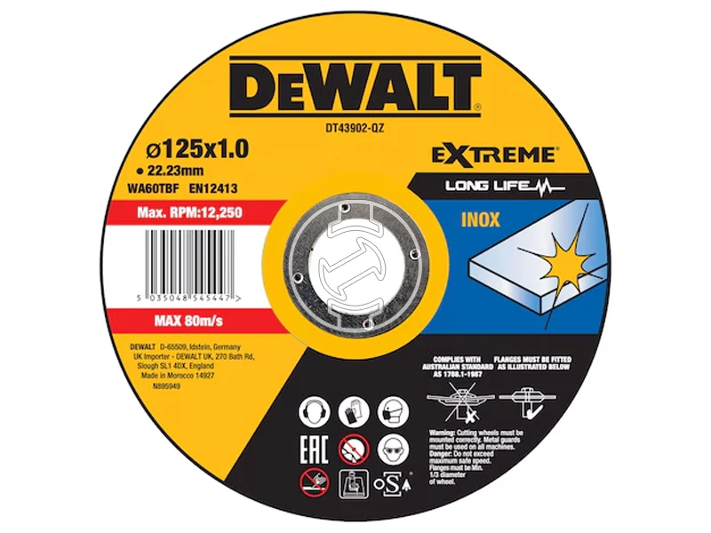 DeWalt EXTREME vágókorong 125 x 1mm Inox
