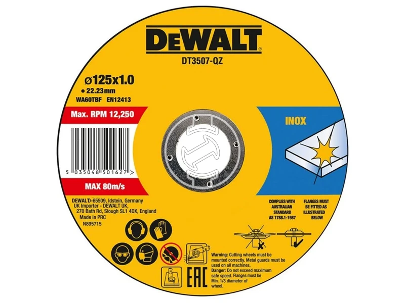 DeWalt EXTREME vágókorong 125 x 1mm Inox 10db