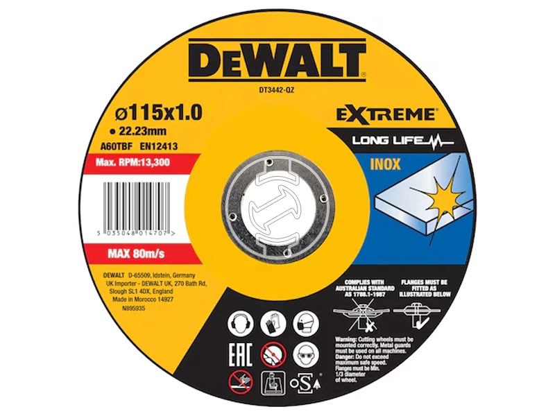 DeWalt EXTREME vágókorong 115 x 1mm Inox