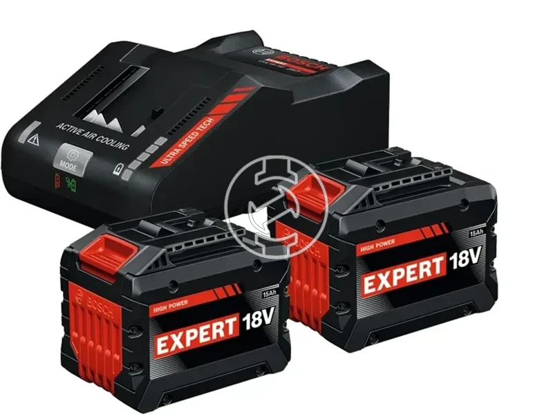 Bosch akkumulátor és töltő szett 18 V | 15 Ah