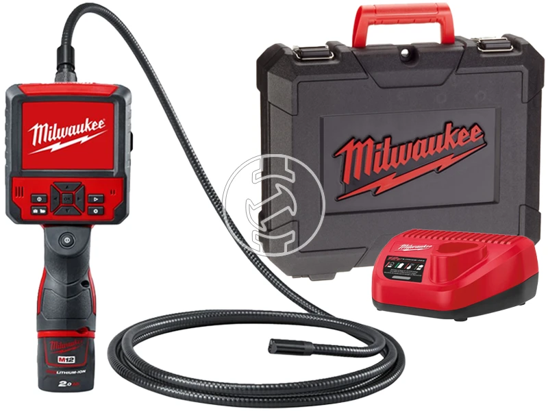 Milwaukee M12 IC AV3-201C endoszkóp kamera 12 mm x 2,7 m | 1 x 2 Ah akku + töltő | Kofferben