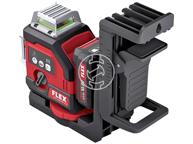 Flex ALC 3x360 Zöld vonallézer Hatósugár jelfogóval: 0 - 120 m | 1 x 2,5 Ah akku + töltő | L-Boxx-ban