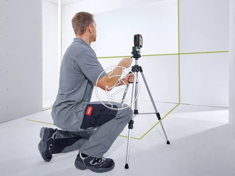 Flex ALC 3/1-G/R Zöld vonallézer Hatósugár jelfogóval: 0 - 70 m | Hálózati adapter/USB kábel | Kartondobozban