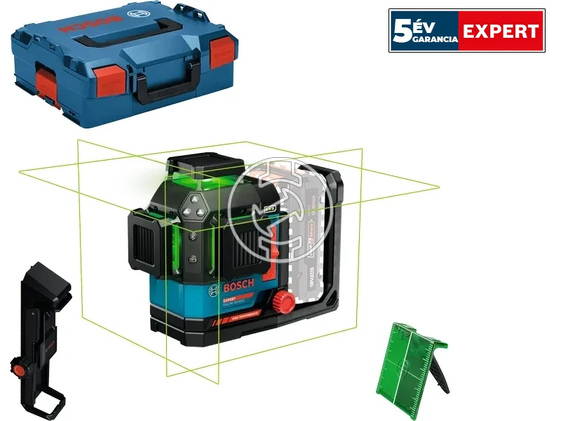 Bosch EXLL18V-120-33CG Zöld vonallézer Hatósugár: 0 - 35 m | Akku és töltő nélkül | L-Boxx-ban