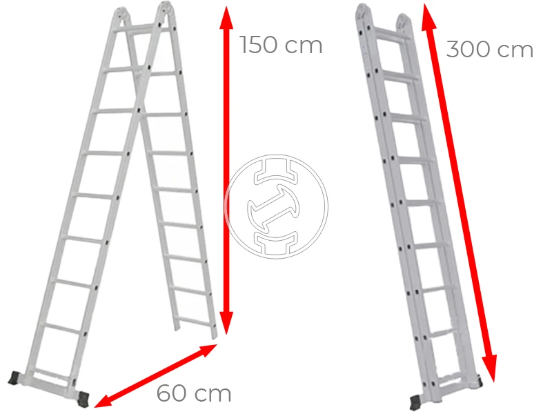 Ztrust ML205 kétrészes csuklós többcélú létra