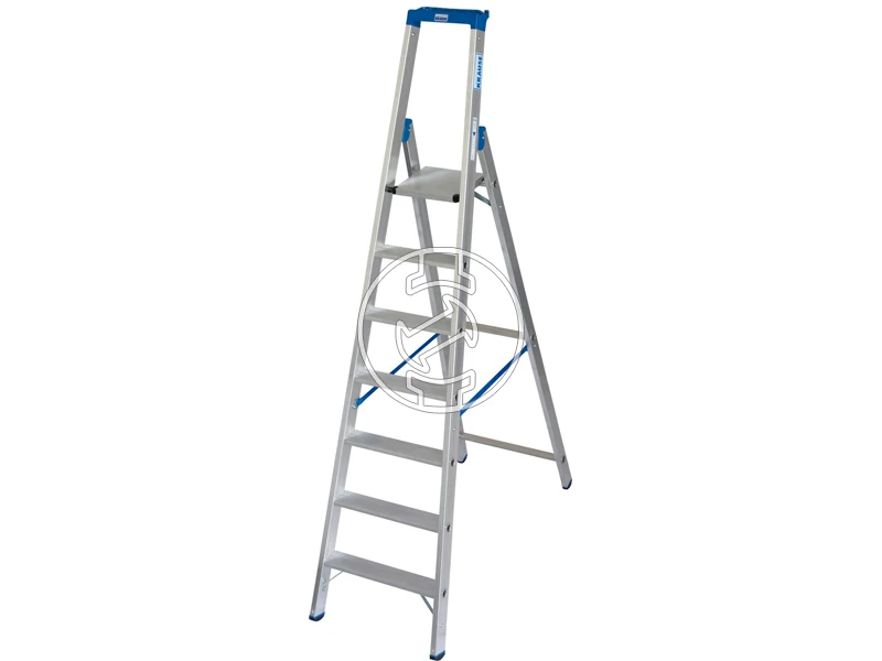 Krause egyoldalon járható dobogós létra 7 fokos | Dobogó magasság: 1,65 m | Alumínium
