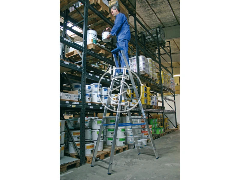 Krause egyoldalon járható dobogós létra 8 fokos | Dobogó magasság: 1,9 m | Alumínium