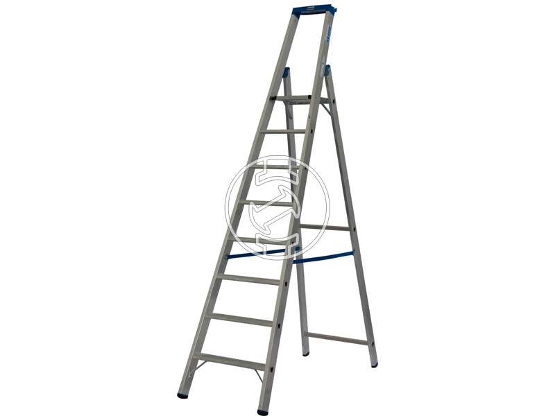 Krause egyoldalon járható dobogós létra 8 fokos | Dobogó magasság: 1,9 m | Alumínium