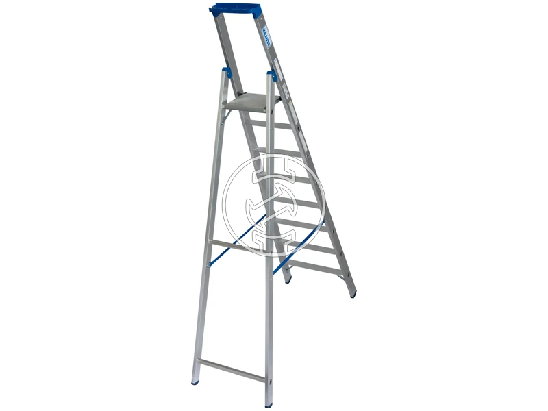Krause egyoldalon járható dobogós létra 8 fokos | Dobogó magasság: 1,9 m | Alumínium