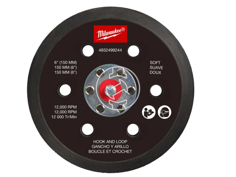 Milwaukee 150mm csiszolótányér puha és Hook & Loop