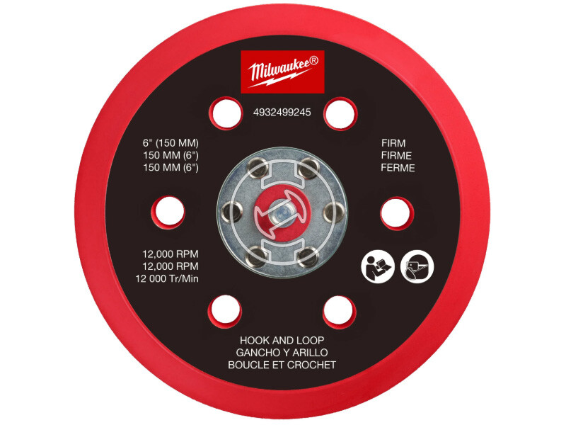 Milwaukee 150mm csiszolótányér kemény és Hook & Loop