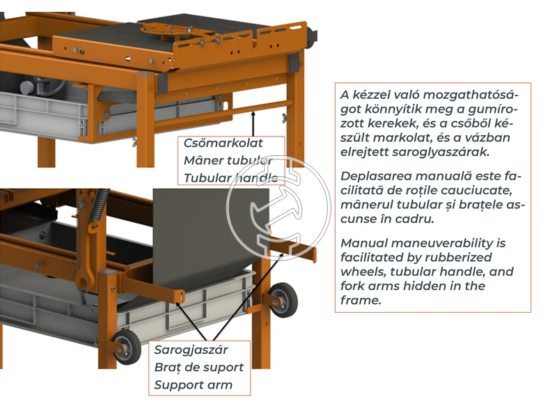 ZIVtec KTV400EF elektromos asztali téglavágó gép 230 V | 2200 W | 450 mm | Vágási mélység 145 mm | Tárcsaátmérő 400 x 25,4 mm