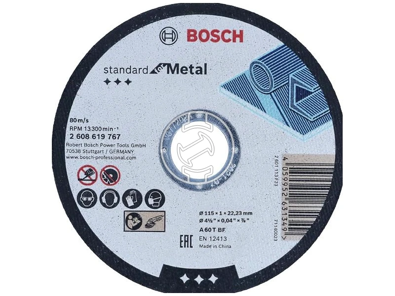 Bosch Standard for Metal A 60 T BF | 115 x 22,23 x 1 mm | vágókorong
