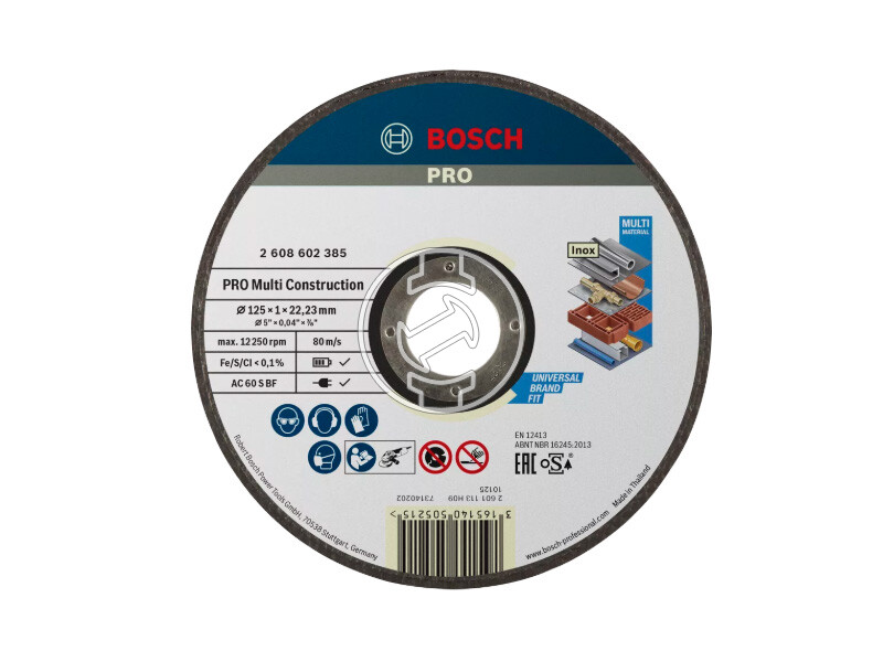 Bosch PRO Multi Material vágókorong 125 x 1 x 22,23 mm