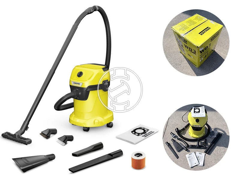 Karcher WD 3 V-17/6/20 Car elektromos porszívó (újracsomagolt)