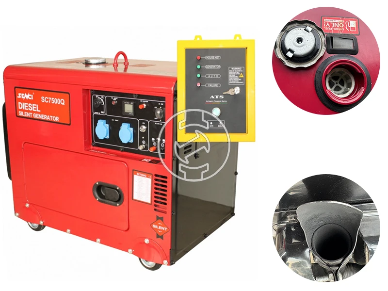 Senci SC-7500Q dízelmotoros egyfázisú aggregátor (újracsomagolt)