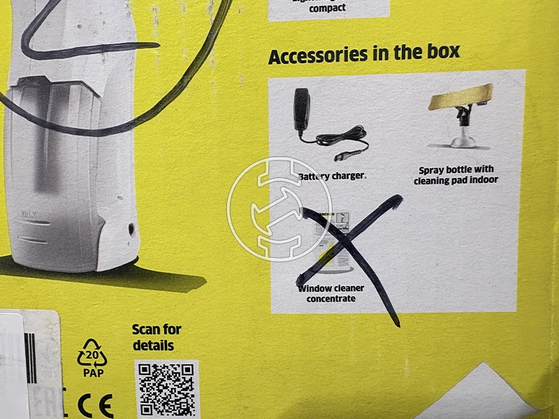 Karcher KWI 1 akkus ablaktisztító (újracsomagolt)