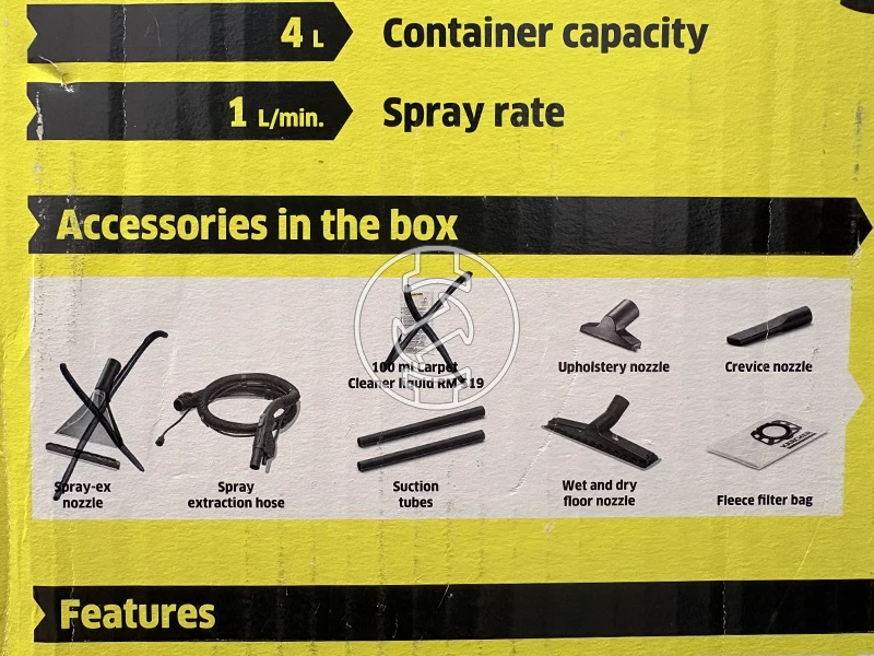 Karcher SE 4001 elektromos kárpittisztító (újracsomagolt)