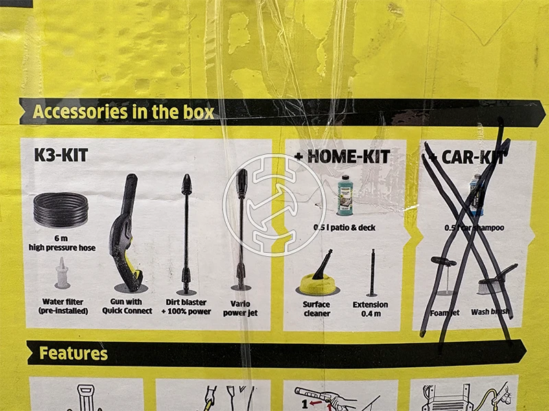 Karcher K3 CAR HOME elektromos magasnyomású mosó (újracsomagolt)