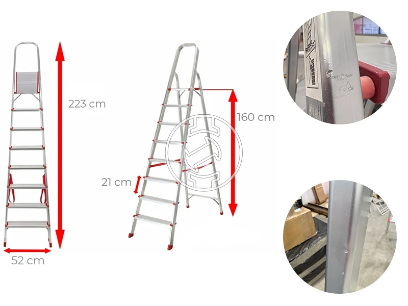 Ztrust HL0108 háztartási dobogós létra (újracsomagolt)
