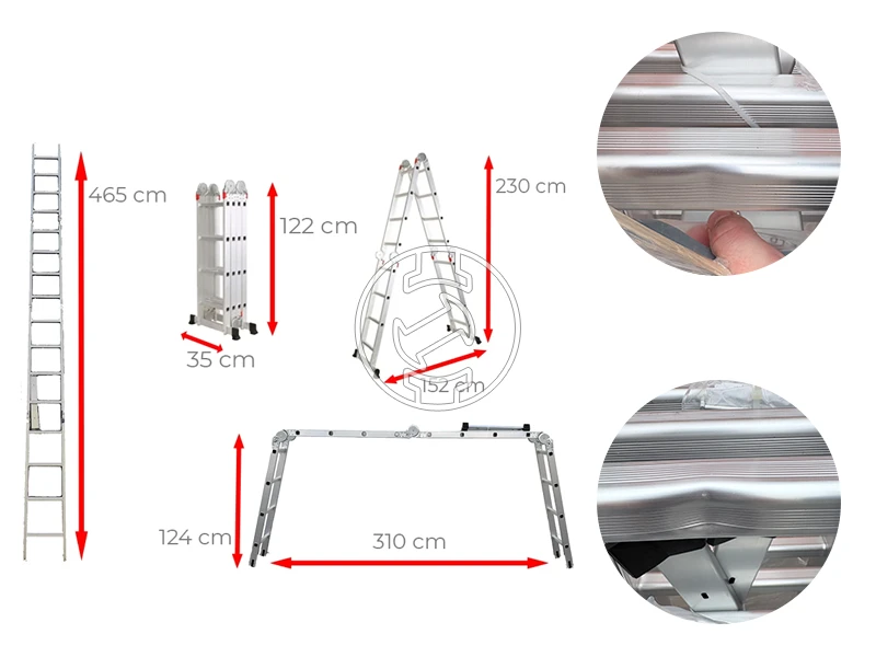 Ztrust ML404B négyrészes csuklós többcélú létra (újracsomagolt)