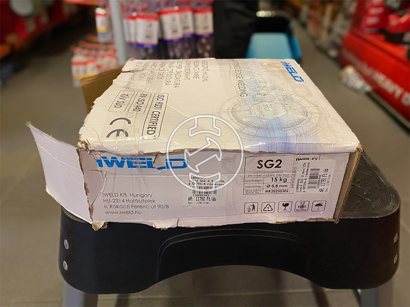 Iweld SG2 0,8mm/15kg ER70S-6 rézbevonatos hegesztőhuzal MIG géphez (újracsomagolt)