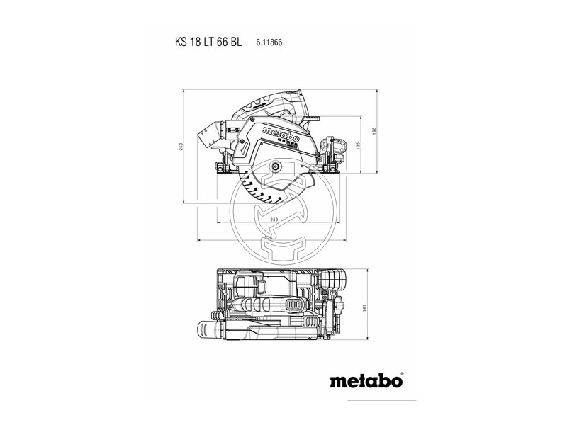 Metabo KS 18 LTX 66 BL akkus körfűrész