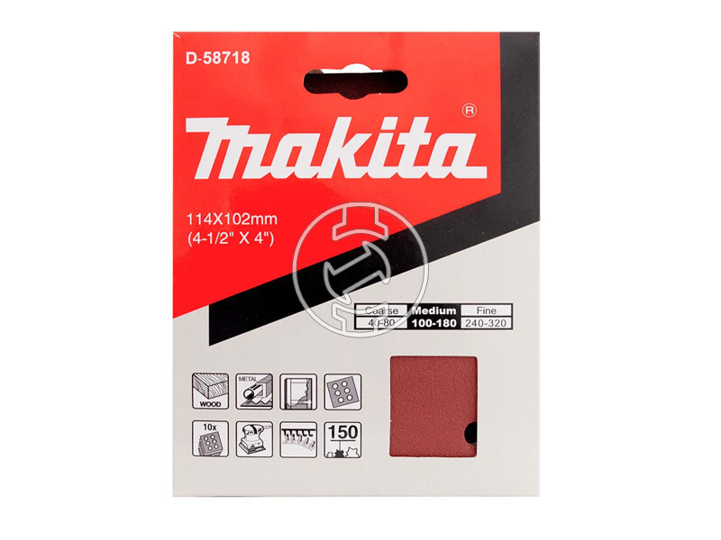 Makita rezgőcsiszoló papír 114x102 mm A150