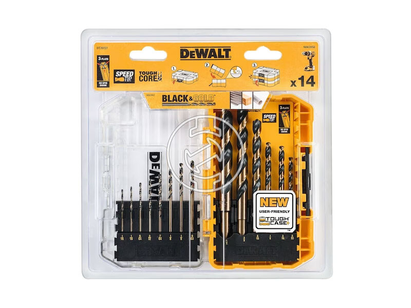 DeWalt Black&Gold hSS-G-TIN fúrószár készlet 14 db