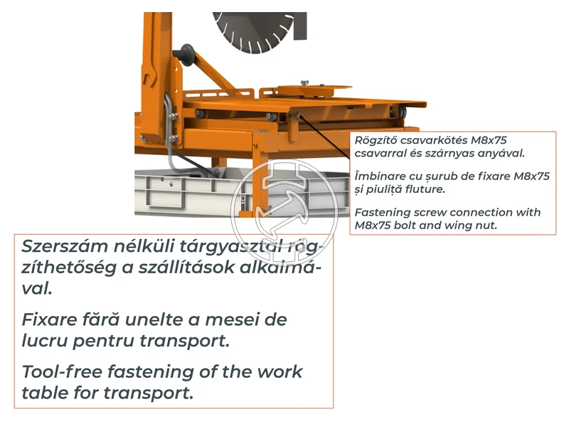 ZIVtec KTV400EECO elektromos asztali téglavágógép