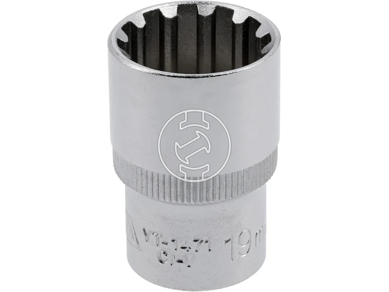 Kép: 12 hajtasu sokbordas spline dugokulcsfej 19 mm 38 mm hossz.webp