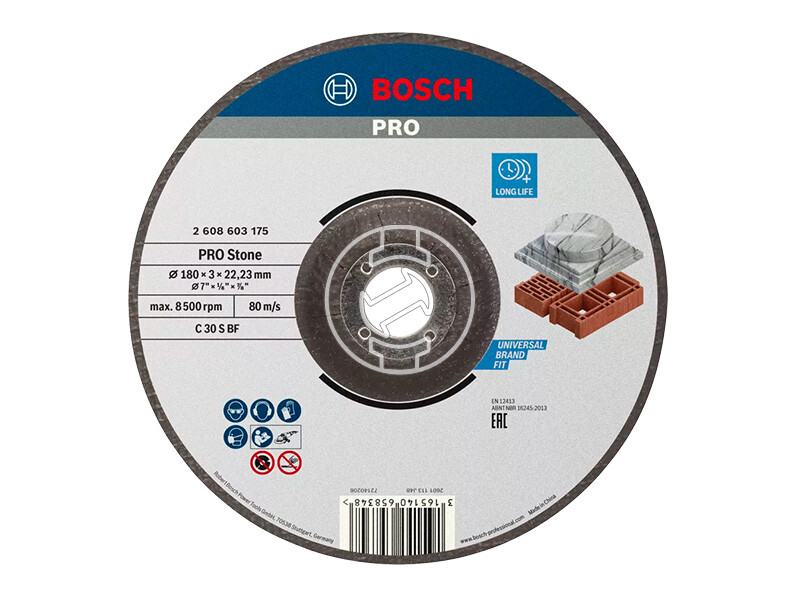 Bosch PRO Stone vágókorong 180 x 3 x 22,23 mm