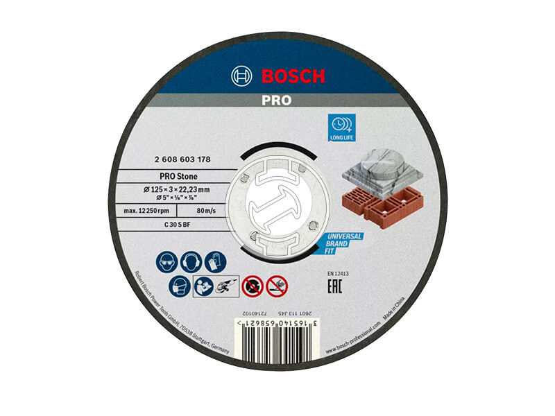Bosch PRO Stone vágókorong 125 x 3 x 22,23 mm