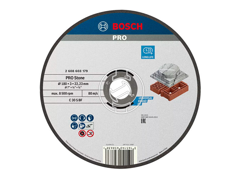 Bosch PRO Stone vágókorong 180 x 3 x 22,23 mm