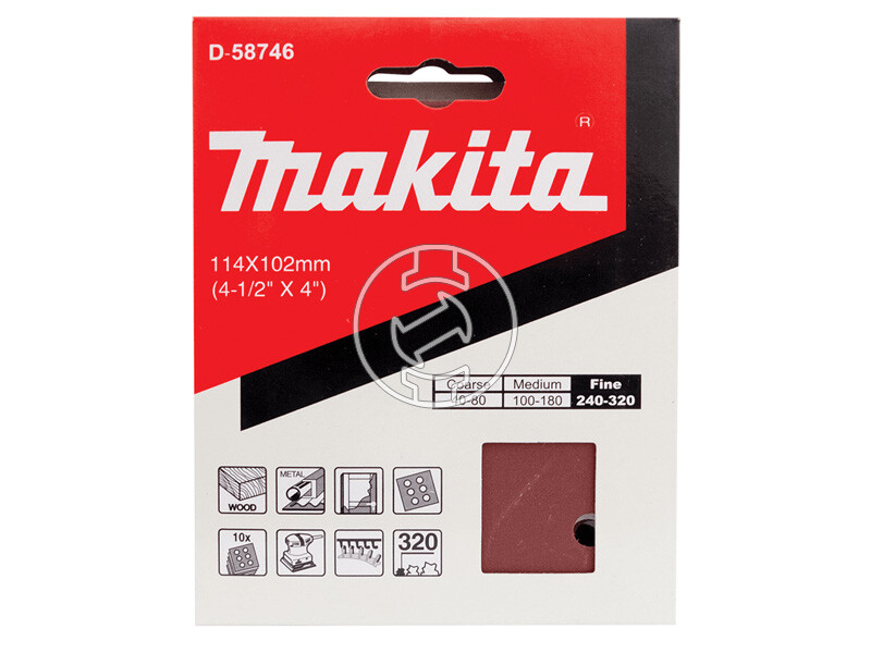 Makita rezgőcsiszoló papír 114x102 mm A320