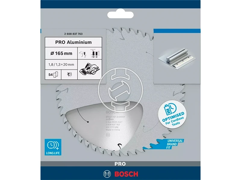Bosch PRO Aluminium körfűrészlap 165 x 1,8 x 20 mm