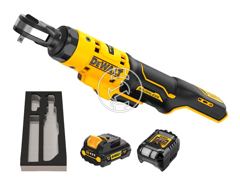 DeWalt DCF504L1G-QW akkus racsnis csavarkulcs 12 V | 1/4 inch | 54 Nm | Szénkefementes | 1 x 3 Ah akku + töltõ | Kartondobozban