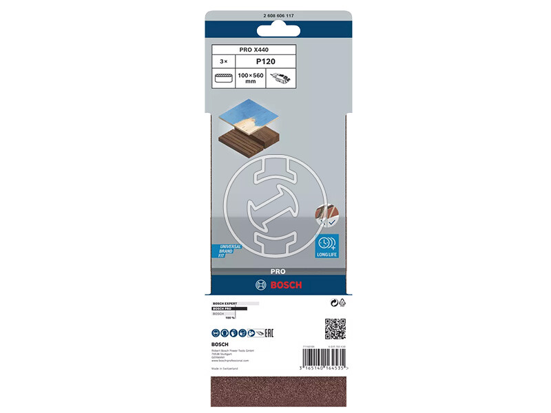 Bosch PRO X440 végtelenített csiszolószalag 100 x 560 mm, G120