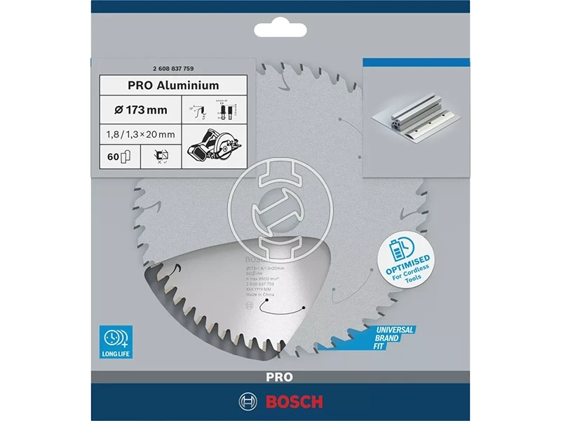 Bosch PRO Aluminium körfűrészlap 173 x 1,8 x 20 mm